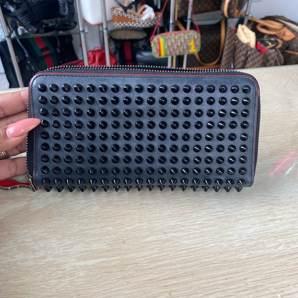 Christian Louboutin Black Studded Wallet